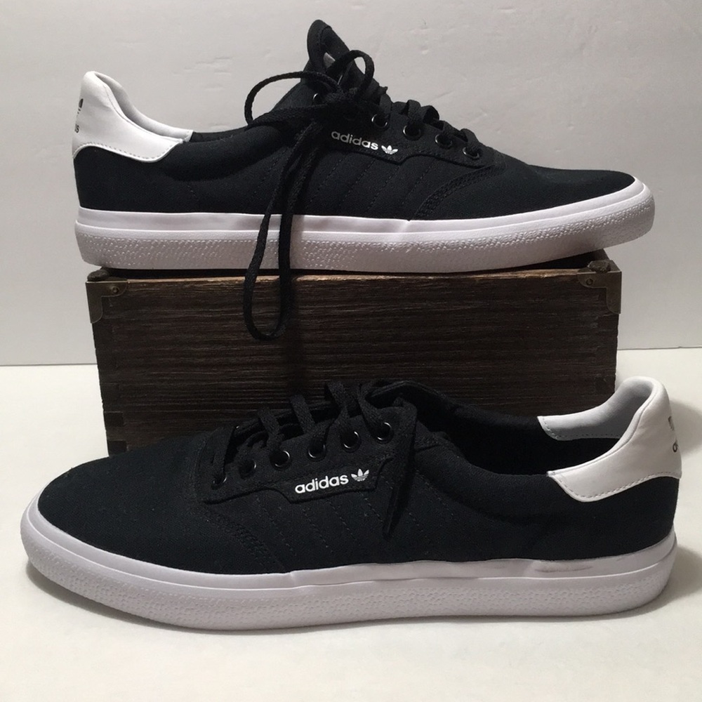 adidas Originals 3MC Vulc Black White Shoes Sz 12
